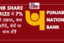 PNB share price chart showing recent rise.