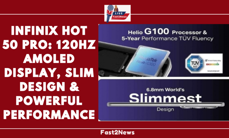 Infinix Hot 50 Pro Smartphone with 120Hz AMOLED Display and Slim Design