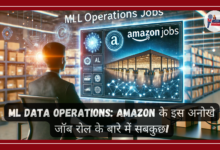 Amazon ML Data Operations job role showcasing a professional analyzing video footage with AI-powered tools in a high-tech workspace.