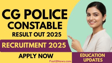 CG Police Constable Result 2025 recruitment update banner featuring apply now notice and education information
