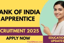 BOI Apprentice Recruitment 2025 के लिए बैंक ऑफ इंडिया द्वारा जारी 400 पदों की भर्ती का आधिकारिक पोस्टर।