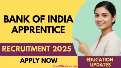 BOI Apprentice Recruitment 2025 के लिए बैंक ऑफ इंडिया द्वारा जारी 400 पदों की भर्ती का आधिकारिक पोस्टर।