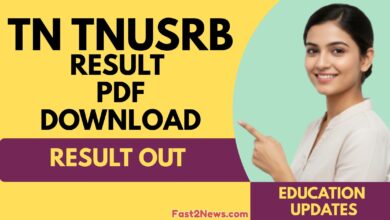 TN TNUSRB Result 2025 PDF Download and Constable Fireman Result Out status.