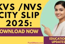 KVS NVS City Slip 2025 Exam City Intimation and CBSE Recruitment Updates.