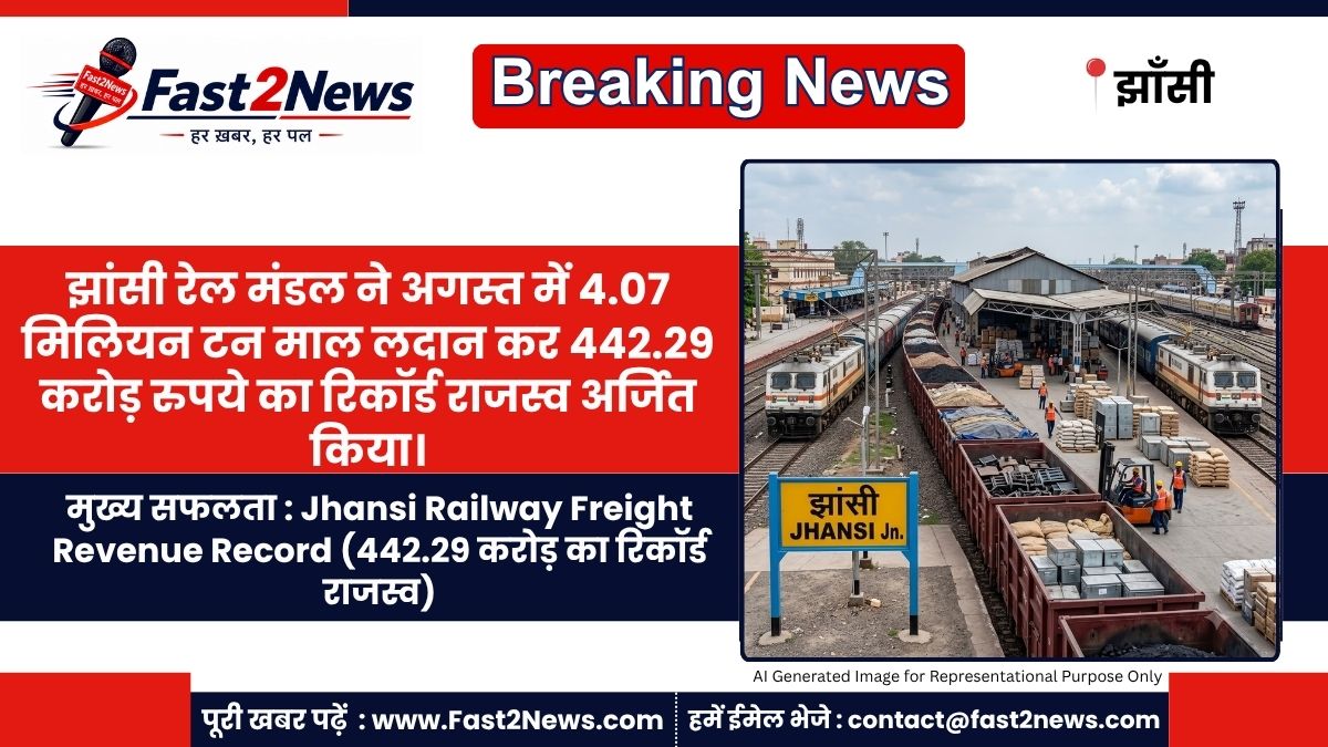 Jhansi Railway Freight Revenue Record DRM Anirudh Kumar Goods Train